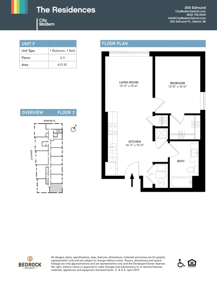 Detroit apartments for rent - image - 200 Edmund - F