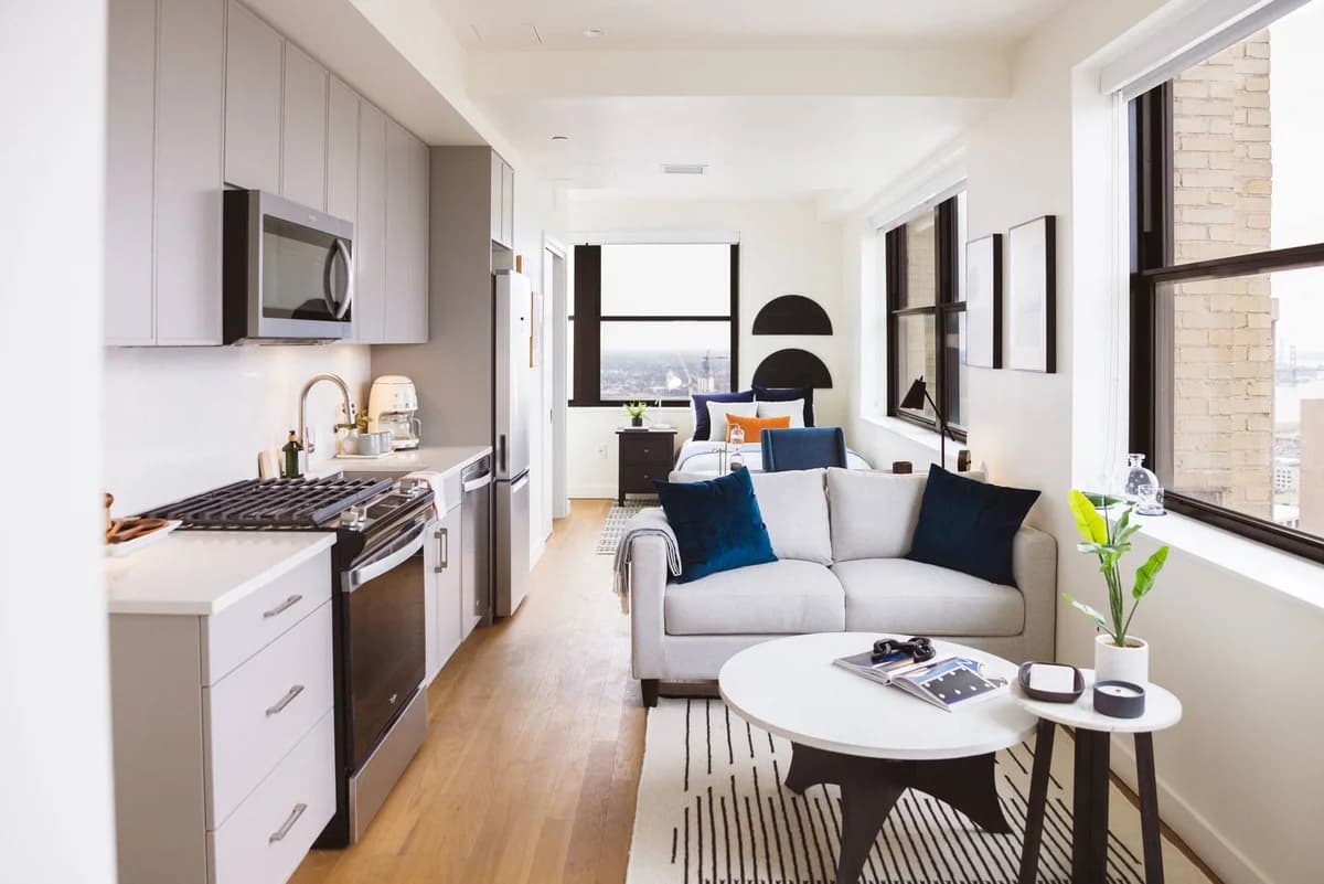 Detroit apartments for rent - image - Studio unit living space