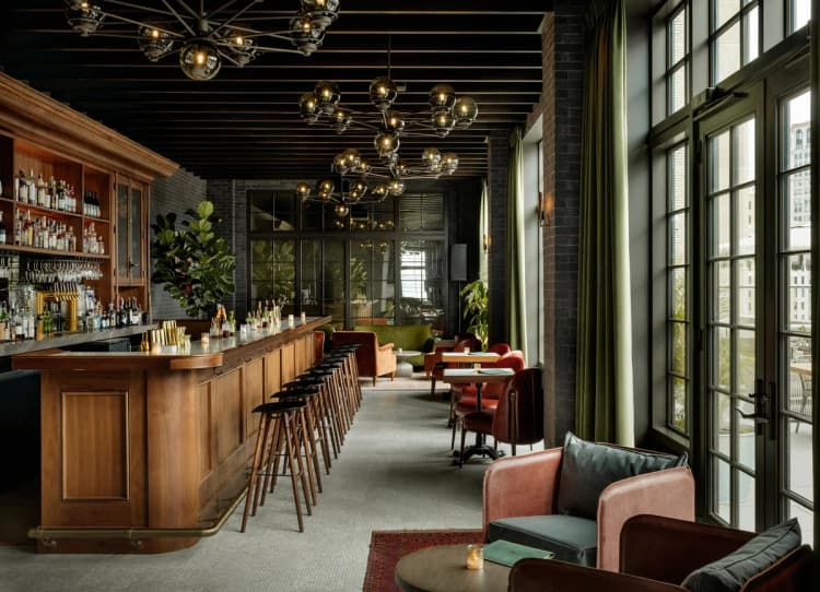Detroit apartments for rent - image - the bar at the lobby of the ace hotel