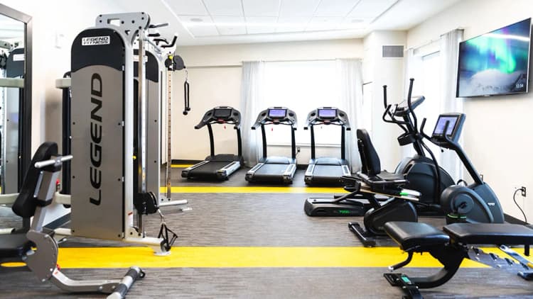 Detroit apartments for rent - image - Fitness Center With Modern Equipment