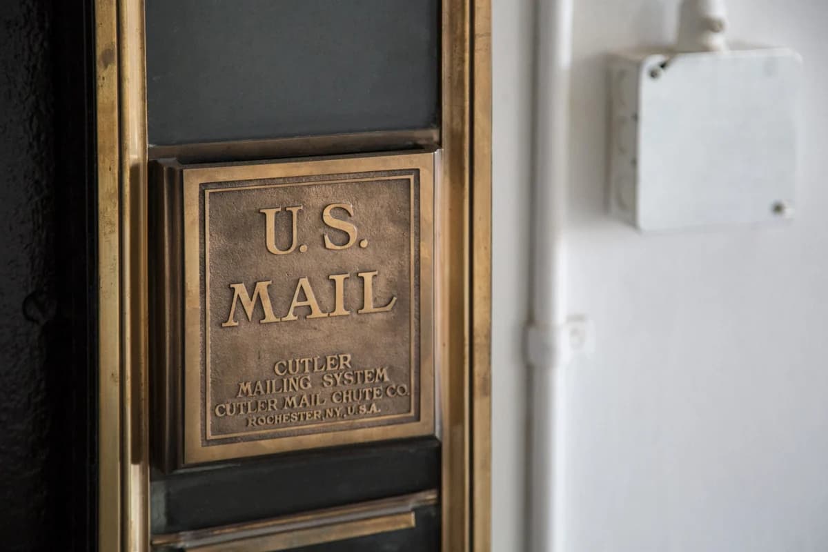 Detroit apartments for rent - image - Historic Mailbox at 1525 Broadway, Michigan, 48226