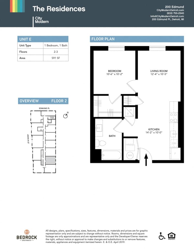 Detroit apartments for rent - image - 200 Edmund - E