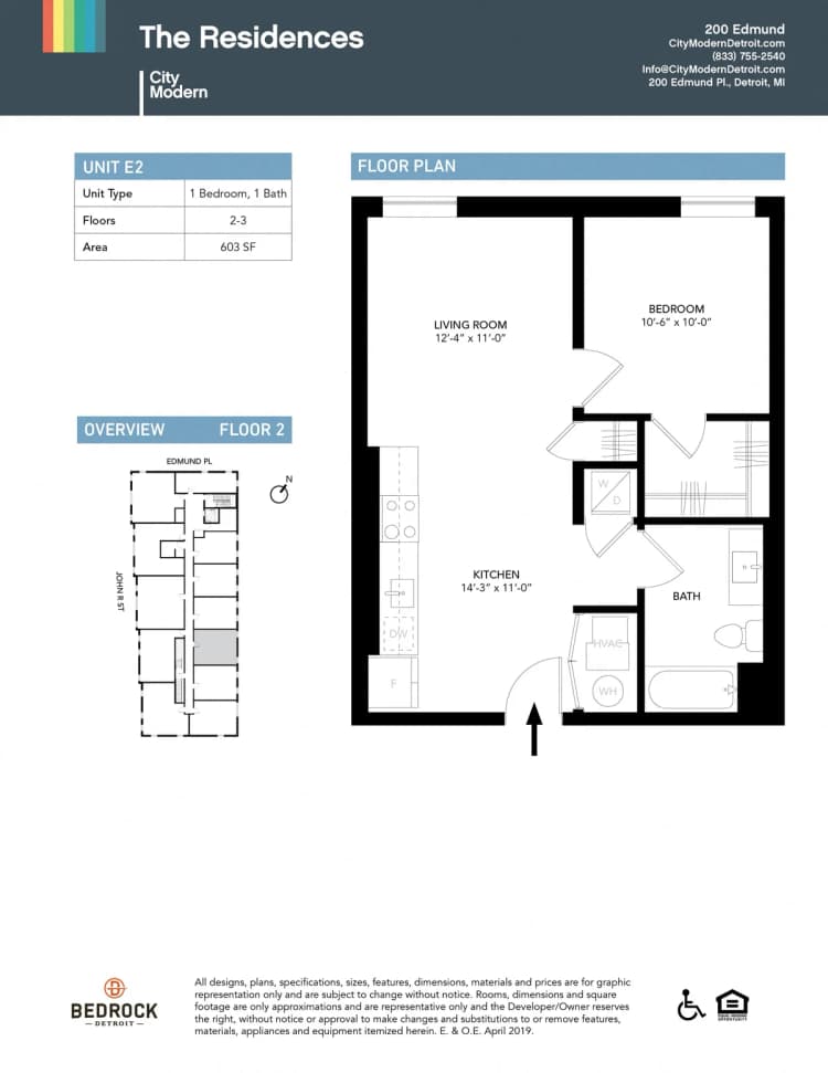 Detroit apartments for rent - image - 200 Edmund - E2