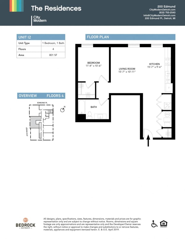 Detroit apartments for rent - image - 200 Edmund - I2
