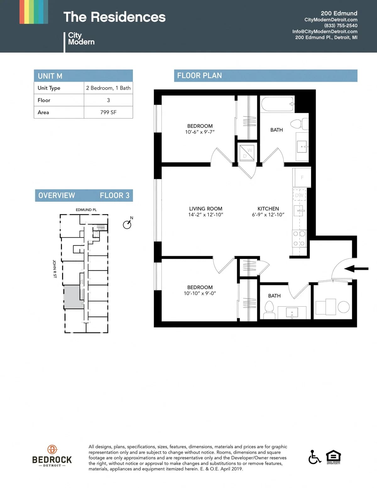 Detroit apartments for rent - image - 200 Edmund - M