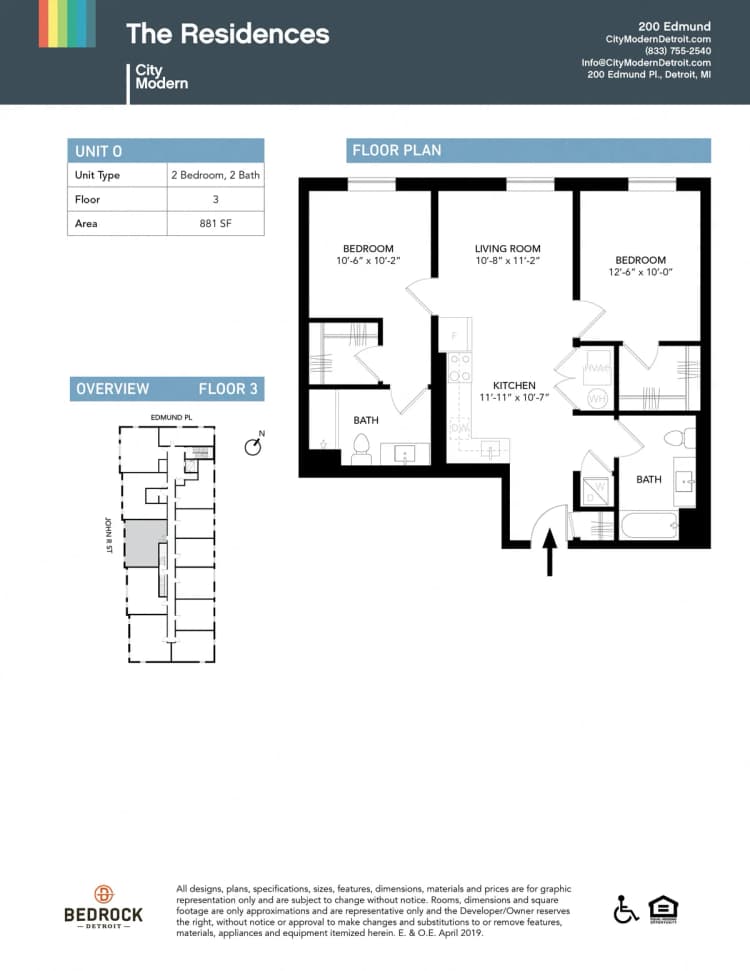 Detroit apartments for rent - image - 200 Edmund - O