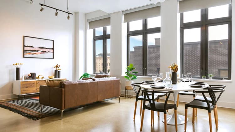 Detroit apartments for rent - image - Modern living with living and dining attached