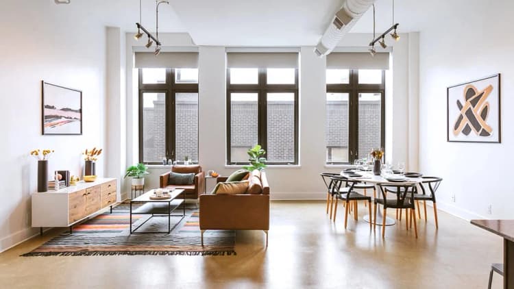 Detroit apartments for rent - image - Living room interior