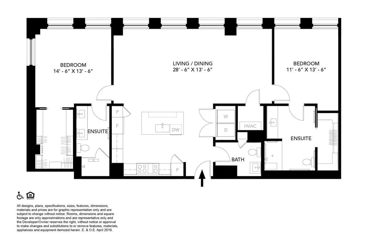 Detroit apartments for rent - image - Unit 03 (ADA)