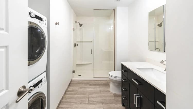Detroit apartments for rent - image - Bathroom and Laundry