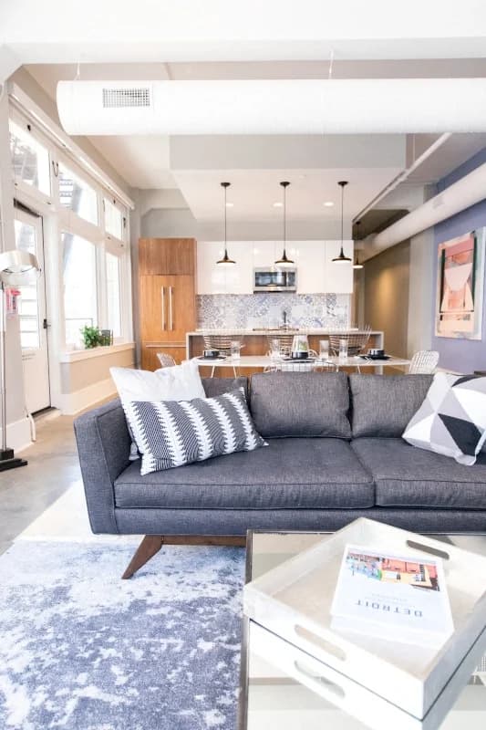 Detroit apartments for rent - image - Living Room with a Couch