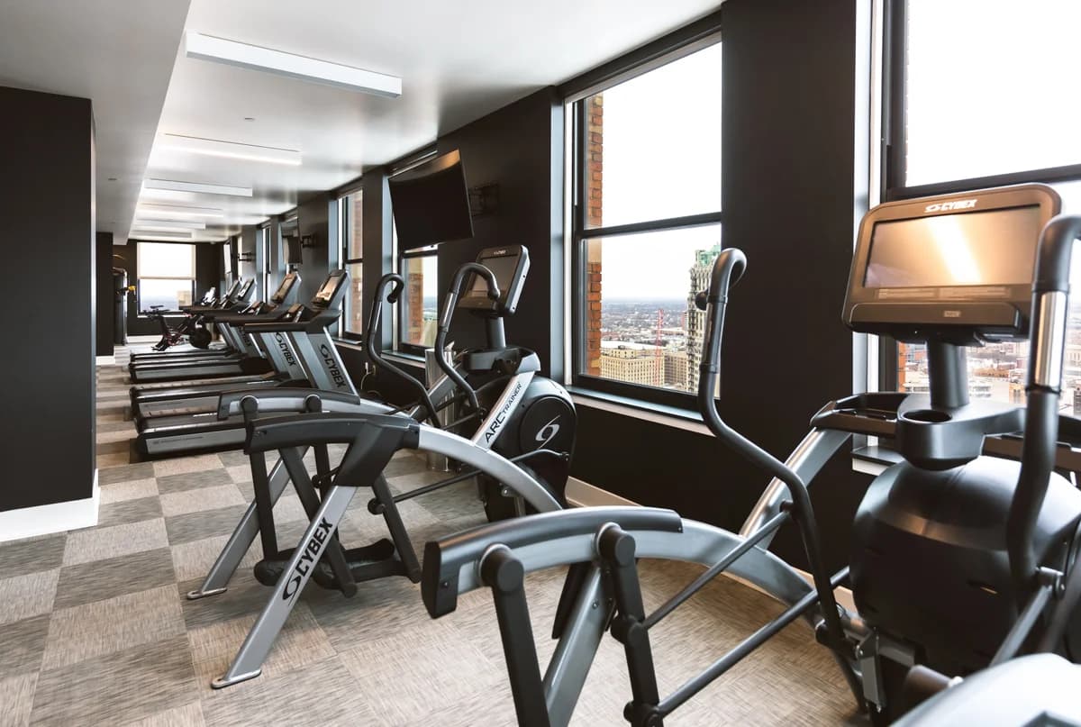 Detroit apartments for rent - image - The Stott fitness center