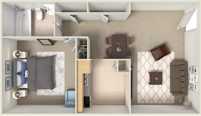 Detroit apartments for rent - image - 1 Bed 1 Bath