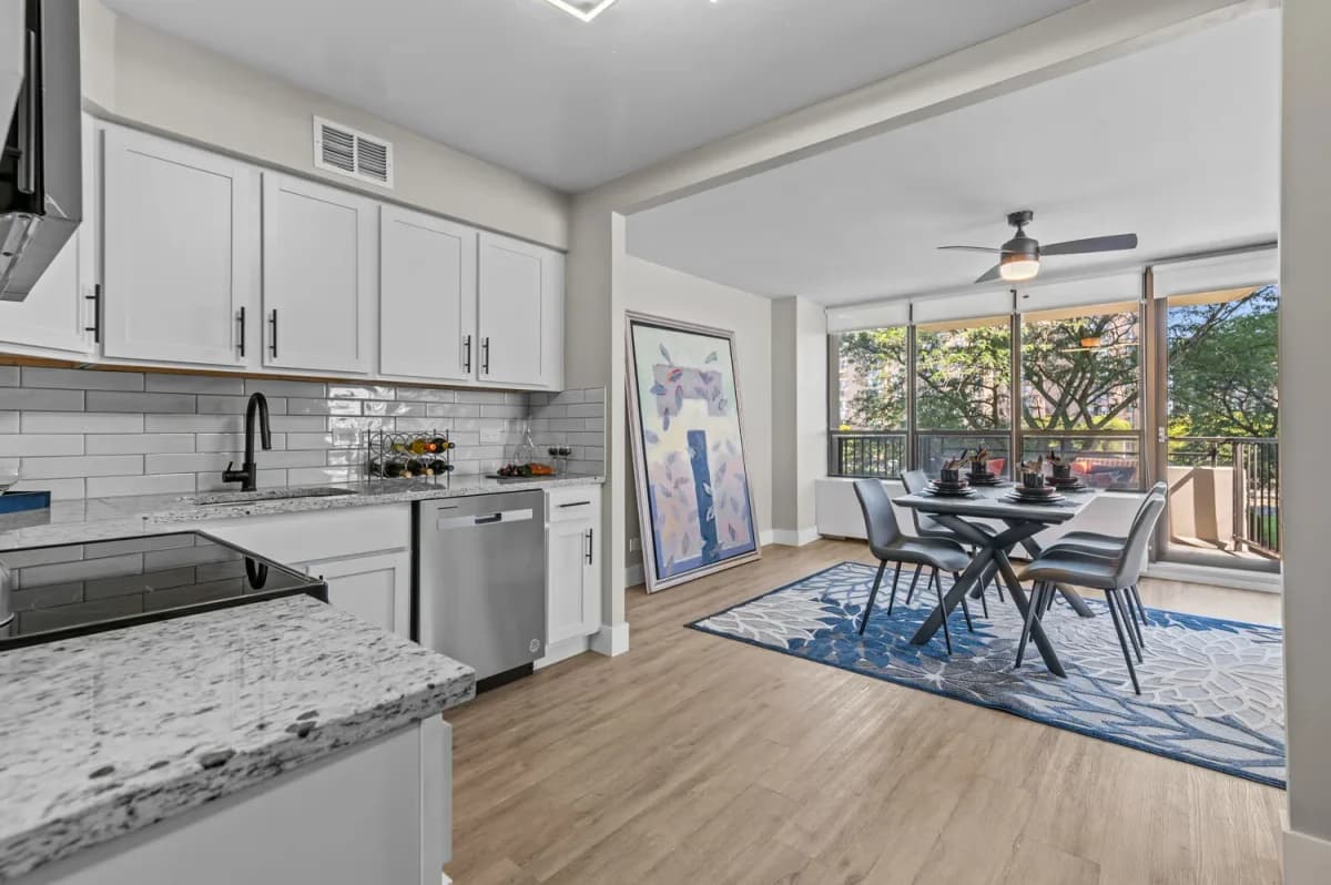 Detroit apartments for rent - image - North Park Towers - Kitchen and Dining Area.webp
