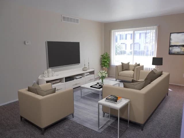 Detroit apartments for rent - image - Cambridge Square Apartments - Living Room2.jpg